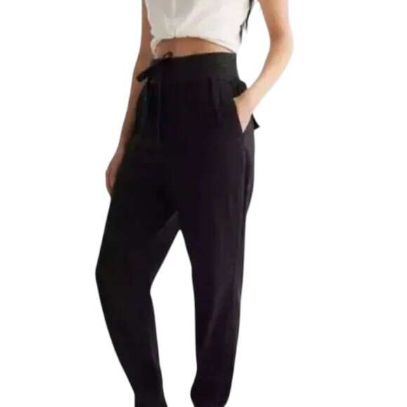 LUCKY BRAND Black Woven Utility-Style Jogger Pants - Size Medium - Picture 1 of 9